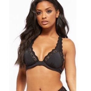 NWT Strappy Lightly lined black lace bra